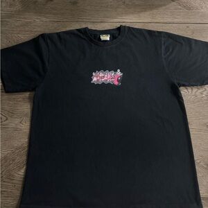 Bape Black Tee with Pink Graphic